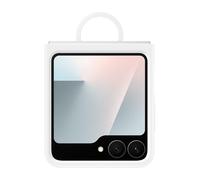 Samsung Silicone Case with Ring Funda Plegable de Silicona con Anillo para Galaxy Z Flip6 | Z Flip7 FE, White