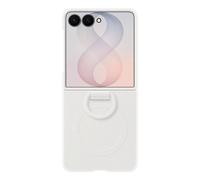 Funda para móvil Samsung Silicona Magnética Crema con anilla para Galaxy Z Flip8