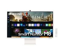 SAMSUNG Smart Monitor M8 (S32BM801) - Plano de 32", 3840 x 2160 (UHD 4K), Plataforma Smart TV, AirPlay, Mirroring, Office 365, Dex Inalámbrico, Altavoces Integrados, WiFi, USB Tipo C, Blanco