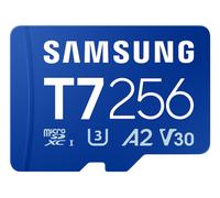Samsung Tarjeta de Memoria microSD T7 de 256 GB para Smartphones, Tablets y Consolas portátiles, hasta 170 MB/s de Lectura, MB-MB256T/WW