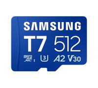 Samsung T7 Tarjeta microSD, 512 GB, UHS-I U3, Full HD y 4K UHD