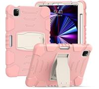 Samsung Tab Una Cubierta de 8,4 Pulgadas T307 con Soporte, Duradera, híbrida, Choque, Resistente, Tres Capas, Carcasa Protectora de Silicona para tabletas Infantiles (Rosa)