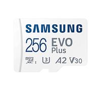 Samsung Tarjeta de Memoria EVO Plus 256GB microSD SDXC U3 Clase 10 A2 130MB/S con Adaptador versión 2021(MB-MC256KA/EU)