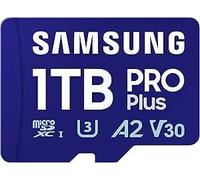 Samsung Tarjeta Microsd Pro Plus (2023) y Adaptador SD, 1 TB, Uhs-I U3, Full HD y 4K UHD, Lectura de 180 Mbps, 130 Mbps, Tarjeta de Memoria para teléfonos Inteligentes, cámaras Deportivas, Consolas