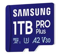 Samsung Tarjeta MicroSDXC 1TB PRO Plus 2024 (MB-MD1T0S) - Velocidad 180 MB/s Lectura, 130 MB/s Escritura, UHS-I U3, Clase 10, A2, V30 - Incluye Lector USB