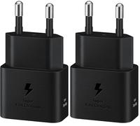 Samsung Travel Charger 25W EP-T2510X PD 3.0 with Type-C to Type-C Cable (1m) Black EU (EP-T2510XBEGEU) (Paquete de 2)