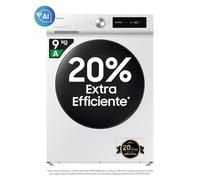 SAMSUNG WW90DB7U34GWU3 Lavadora De Vapor 9Kg 1400Rpm Inverter Wifi 20%