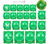 SAMSYOKI 20 Piezas Dispositivos de Enraizamiento de Plantas, Caja de Cultivo de Raíces de Plantas Reutilizables con 20 Bridas de Cable para Injertar y Echar Raíces en Jardines (S+M+L) (Verde)