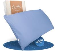 Samthus Funda de almohada 40x80 algodón satinado - Oeko-Tex Made In Green - Sueño celestialmente suave con funda de almohada transpirable - 1x funda - Azul claro