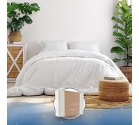 Samthus Juego de sábanas de 135 x 200 cm en satén de algodón - Certificado Oeko-Tex Made In Green - Para un sueño suave y celestial - Juego de sábanas con 1 funda de edredón de 135 x 200 cm y 1 funda