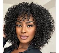 Samtress 8 pulgadas Pre Looped Micro Curly Crochet Hair 8 paquetes Micro Twist Kinky Curly Crochet Hair Synthetic Black Wavy Mini Twist Braiding Hair for Women (#1B)