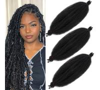 Samtress Marley Twist - Extensiones de pelo (55,9 cm, preinfladas, 3 unidades), color negro natural
