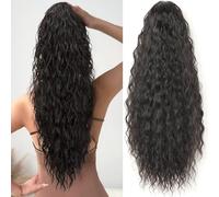 Samtress Ponytail Extension 24 Inch Long Curly Wavy Drawstring Ponytail Hair Extensions Hair Extensions Hair Extensions Hair Extensions Hair Extensions Hair Extensions in for Daily Use Party for Women