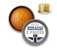 Samuel Groves 2 moldes para tartas Victoria Sandwich de 17,5 cm, base fija antiadherente de doble revestimiento, fabricado en Inglaterra