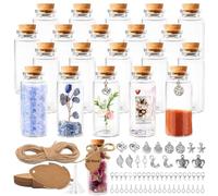 Samulee 20 Botes Cristal Pequeños, 30ml Mini Botellas de Cristal, Botellitas para Rellenar para Regalitos Boda, DIY, Fiesta, Dulces, Especias y Mermelada
