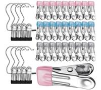 Samulee 35 pcs Pinzas Ropa Acero Inoxidable 304, Pinzas para Ropa de Metal, Pinzas Que no Dejan Marca, Señales a Prueba de Fugas para Calcetines, Zapatos, Toallas, Sellos de Alimentos, Fotos 1