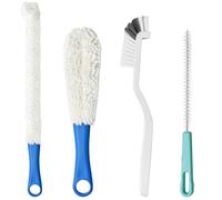 Samulee Juego de 4 Cepillo Limpieza Vine, Cepillo para Botellas, Limpiador Biberones, Limpia Botellas por Dentro, Cepillo Limpia Botellas, Limpieza para Decantador de Vino para Botella, Copa