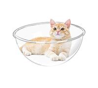 Samuliy Casa de acrílico para Gatos, casa de Gato Transparente para Mascotas, Camas de Juguete para Gatos antiarañazos, Accesorios de Gato para tragaluz, Torre de árbol, Percha de Ventana