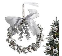 Samuliy Decoraciones de Corona navideña,Coronas navideñas para Puerta Principal,Corona navideña con Campanas Decoraciones navideñas Festivas | Exquisita Corona de Puerta con decoración navideña para