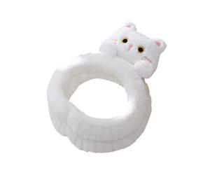 Samuliy Diadema de spa para gatos, bonita diadema de spa para lavar la cara, diadema de maquillaje para gatos, diadema suave de felpa para ducha