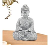 Samuliy Estatua de Buda para Interior, Estatua de Buda de Meditación de Resina de 8.58 pulgadas Decoración de Mesa Decorativa Pintada a Mano Decoración Zen para Yoga, Jardín, Altar