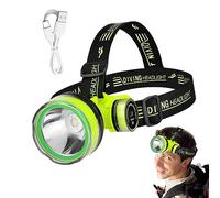 Samuliy Linterna Frontal de Buceo, Linterna LED Impermeable Brillante, 2 Modos de luz, Linterna subacuática LED Recargable, Luces de Cabeza para Frente, Buceo, natación, Senderismo