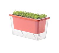 Samuliy Maceta con de autorriego | Contenedor plantación Rectangular Estrecho | Macetero para Verduras balcón | para Verduras, apartamento, jardín, Patio, hogar, alfeizar y Fruta