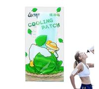 Samuliy Parche de fiebre para niños, 2 parches de enfriamiento para la frente, parches frescos con aroma fruta, parches de refrigeración para la frente, paquetes de hielo pequeños para niños,