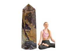 Samuliy Varita de, varita de piedras preciosas | Torre de natural de 6 facetas para meditación y decoración del hogar