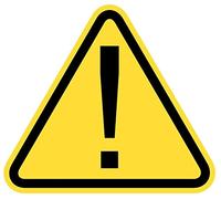 Samunshi® Adhesivo decorativo con diseño de triángulo de advertencia, 8 x 7 cm, multicolor