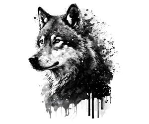 Samunshi Wilder Wolf - Adhesivo decorativo para coche, para moto, bicicleta, scooter, coche, bicicleta, montaña, carretera, vikingo (8 x 10 cm, lobo salvaje)