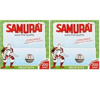 Samurai 531NB Palillo de Dientes Individualmente embalados, Madera, Verde, 6.6 x 0.2 x 0.2 cm, 200 (Paquete de 2)