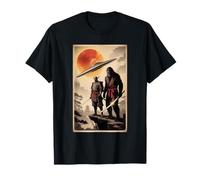 Samurai Alien Bigfoot Cryptid Warrior Vintage Art Camiseta