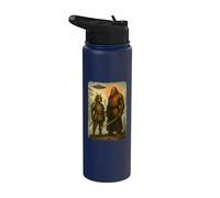 Samurai Alien & Bigfoot | Vintage japonés, OVNI & Ninja Stainless Steel Insulated Water Bottle