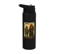 Samurai Alien & Bigfoot | Vintage japonés, OVNI & Ninja Stainless Steel Insulated Water Bottle