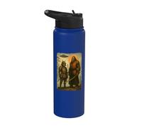 Samurai Alien & Bigfoot | Vintage japonés, OVNI & Ninja Stainless Steel Insulated Water Bottle