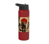 Samurai Ardilla Guerrero Arte Japonés Anime Ardilla Samurai Stainless Steel Insulated Water Bottle