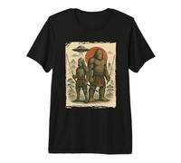 Samurai, Bigfoot & Alien, OVNI | Ninja Vintage y japonés Camiseta Premium