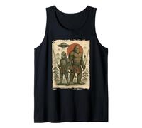 Samurai, Bigfoot & Alien, OVNI | Ninja Vintage y japonés Camiseta sin Mangas