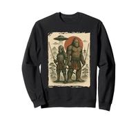 Samurai, Bigfoot & Alien, OVNI | Ninja Vintage y japonés Sudadera