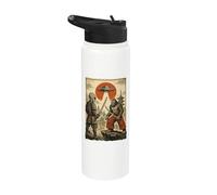 Samurai Bigfoot & Alien, OVNI | Vintage japonés & Ninja Stainless Steel Insulated Water Bottle