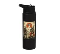 Samurai Bigfoot & Alien, OVNI | Vintage japonés & Ninja Stainless Steel Insulated Water Bottle
