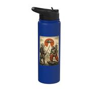 Samurai Bigfoot & Alien, OVNI | Vintage japonés & Ninja Stainless Steel Insulated Water Bottle