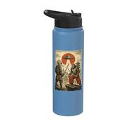 Samurai Bigfoot & Alien, OVNI | Vintage japonés & Ninja Stainless Steel Insulated Water Bottle