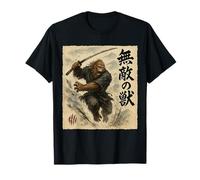 Samurai Bigfoot Bestia Invencible Guerrero Japonés Sasquatch Camiseta