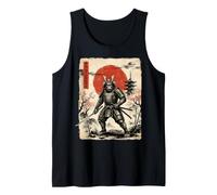 Samurai Bigfoot Guerrero Mono en Estilo Vintage japonés Camiseta sin Mangas