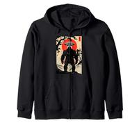 Samurai Bigfoot Japanese UFO Alien Vintage Ukiyo-e Art Sword Sudadera con Capucha