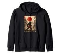 Samurai Bigfoot Japanese Vintage Sasquatch Ukiyo-e Funny Sudadera con Capucha