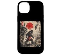 Samurai Bigfoot Japonés Vintage Art Japón Guerrero Anime Fan Carcasa para iPhone 14 Plus