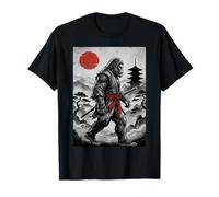 Samurai Bigfoot Warrior Ukiyo-e Arte japonés Sasquatch Camiseta